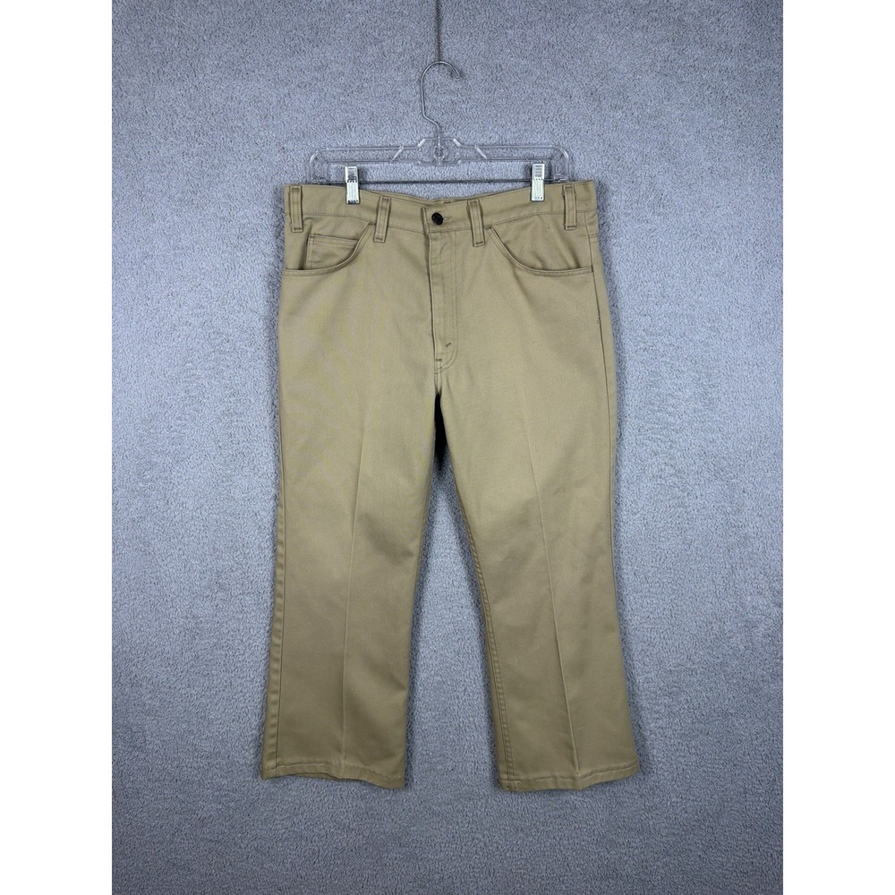 VTG Levi's Sta-Prest‎ Bootcut 517 Pants Men's Actual Size 33x26 Khaki Beige USA